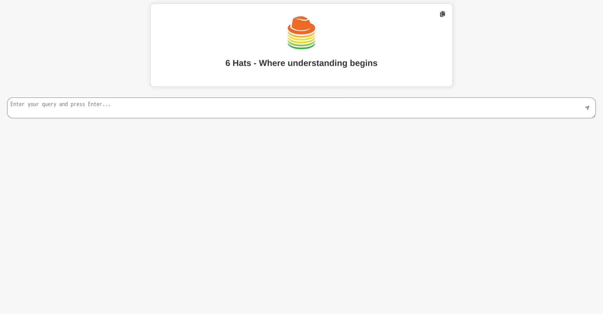 6 Hats homepage screenshot — Where understanding begins