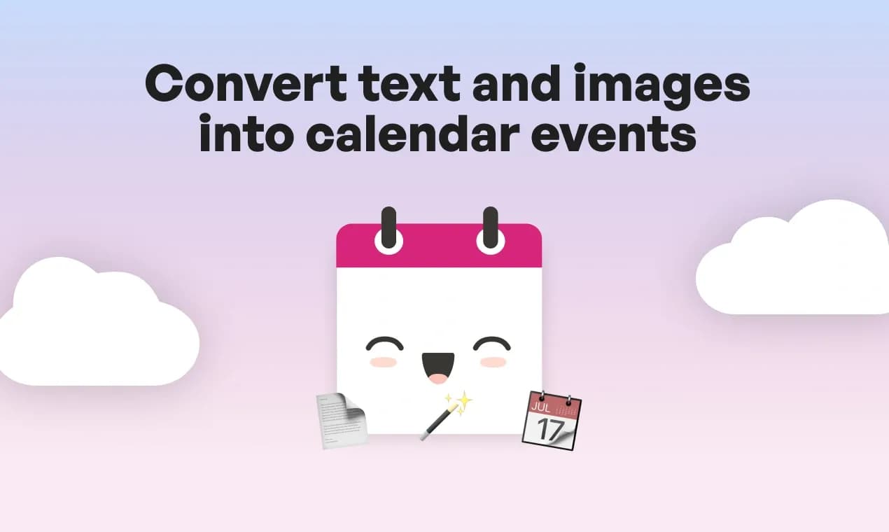 Agenda Herov2.0 homepage screenshot — Turn anything into calendar events