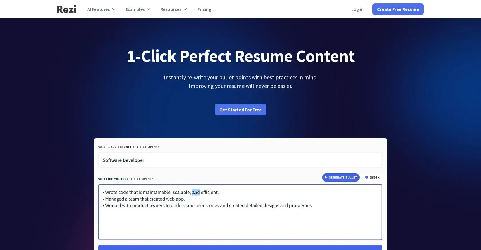 AI Resume Editor homepage screenshot — Perfect your resume instantly with AI