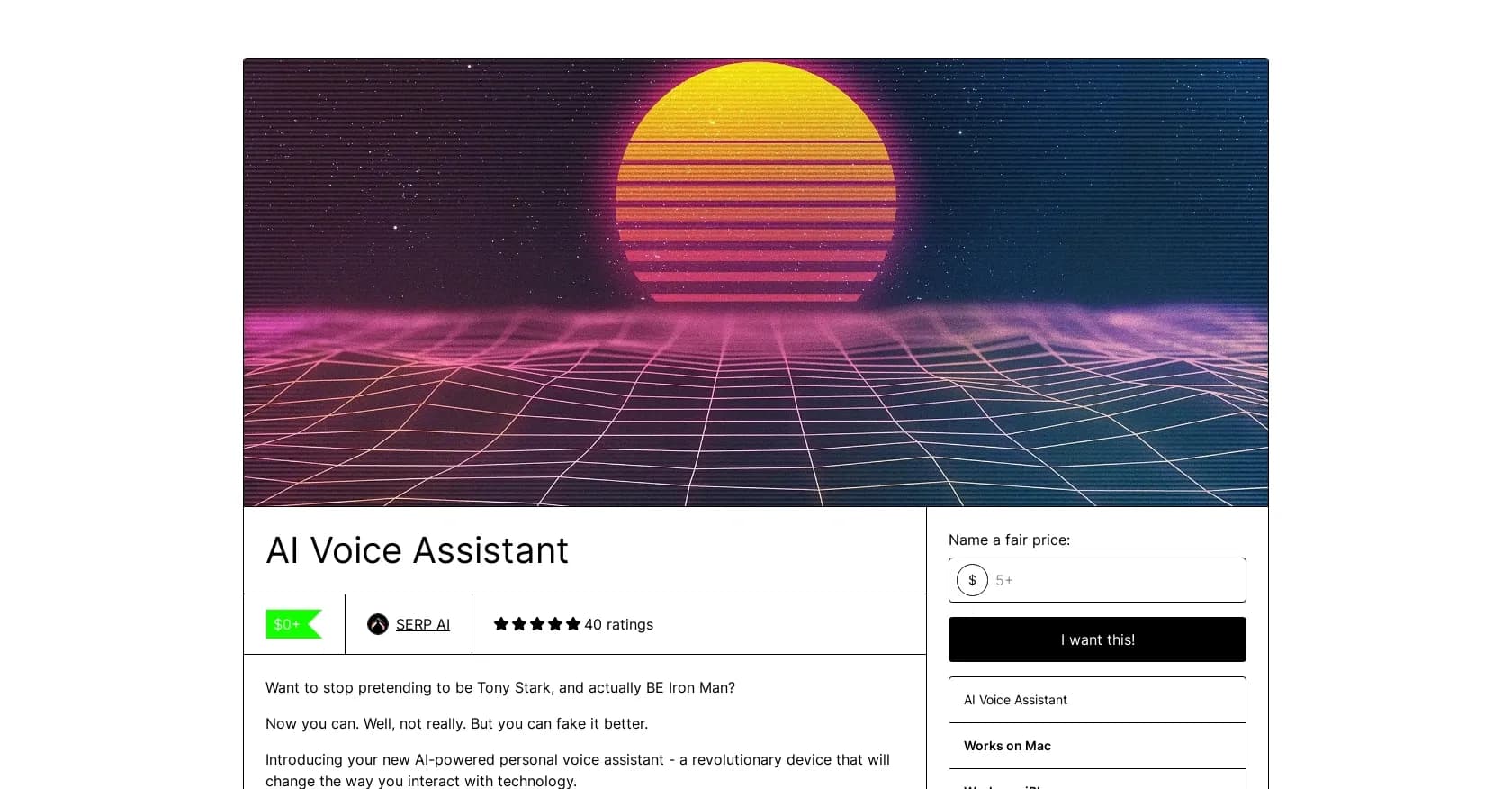 AI Voice Assistant homepage screenshot — Your personal AI voice assistant, smarter than ever.