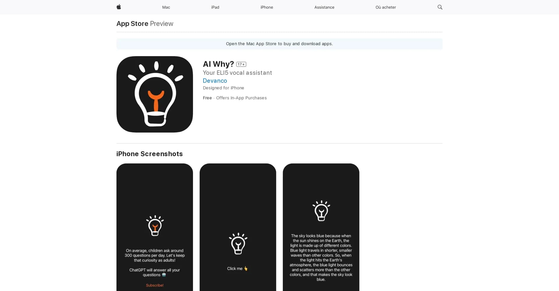 AI Why? homepage screenshot — Your personal assistant vocally answers all your questions.