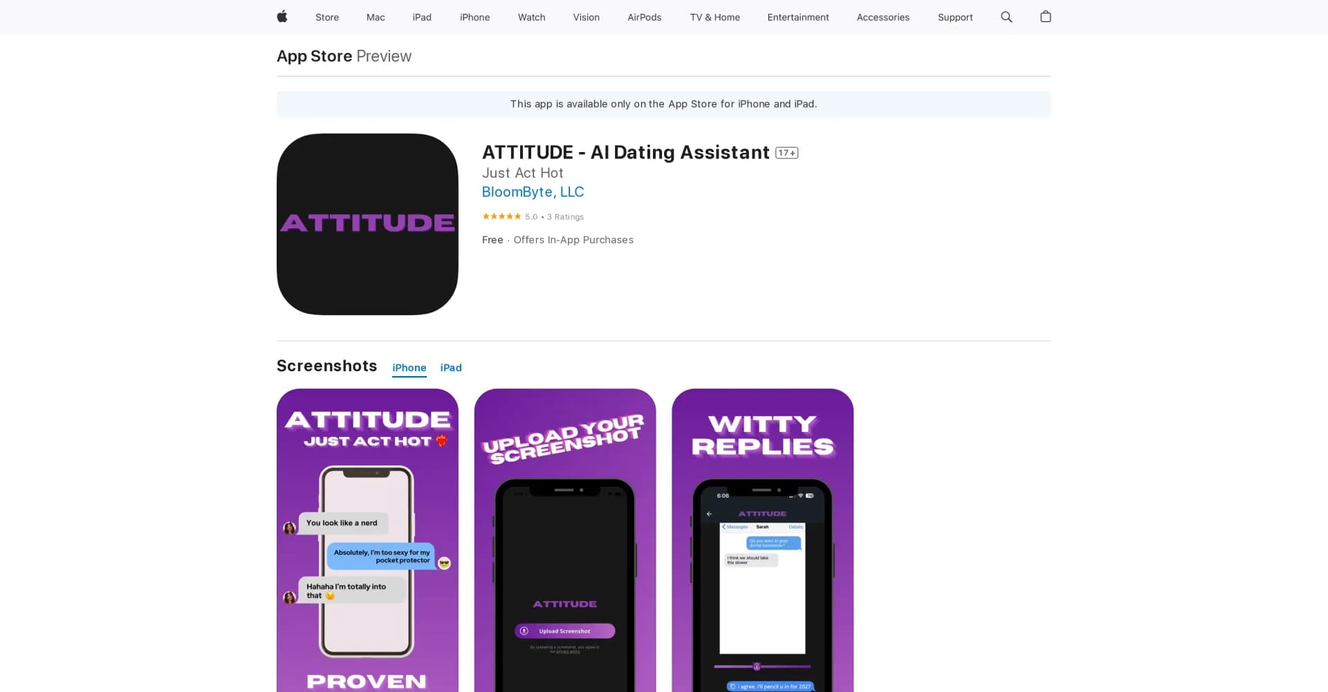 ATTITUDE - AI Dating Assistant homepage screenshot — The Hot AI Dating Assistant crafting perfect words