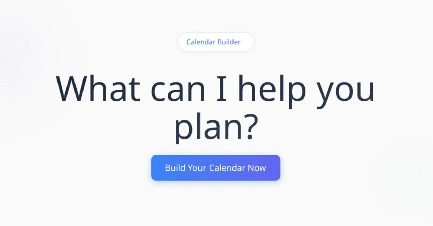 Cal.build homepage screenshot — The new way to build calendars