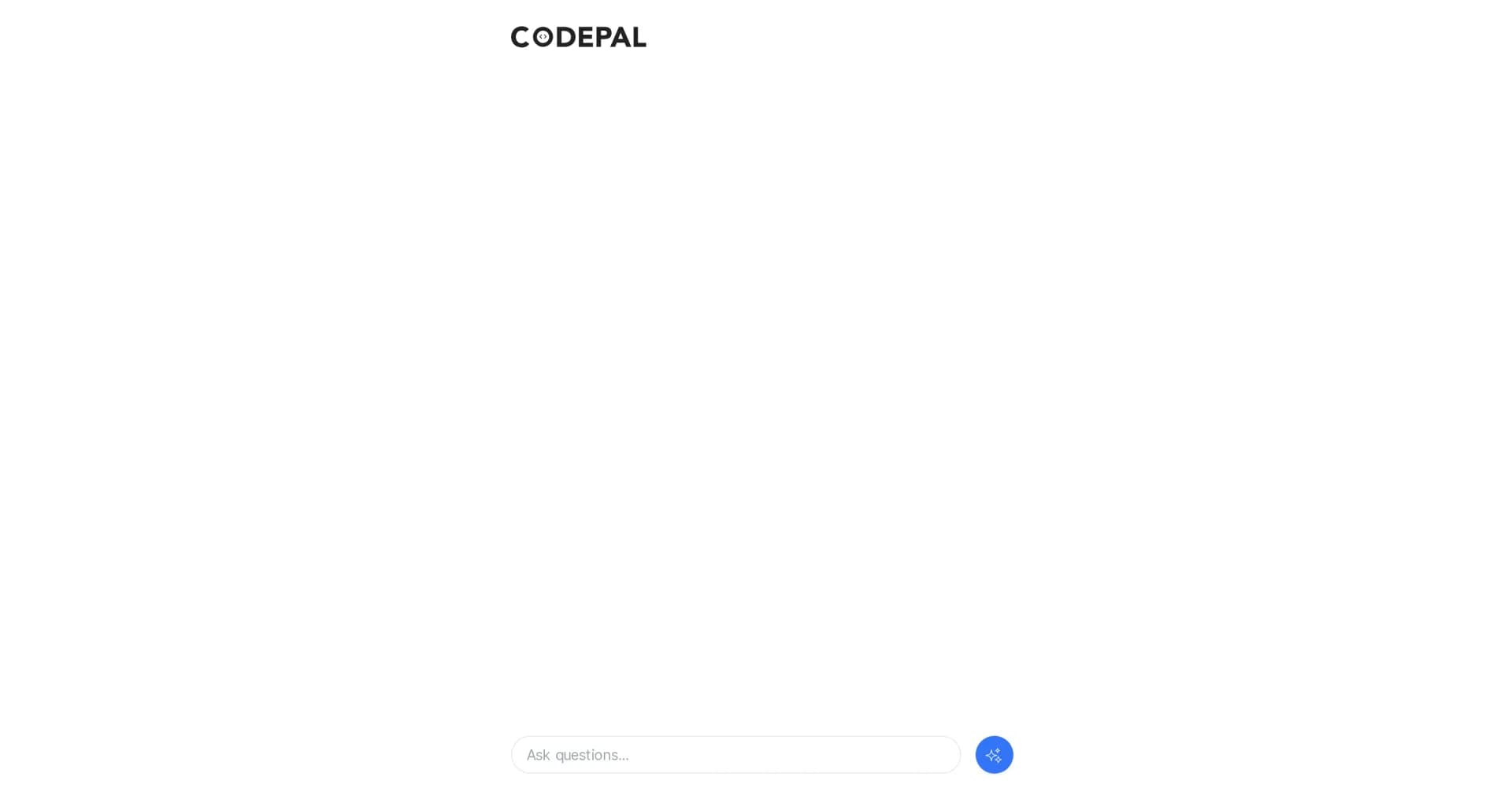 CodePal homepage screenshot — AI-powered coding companion