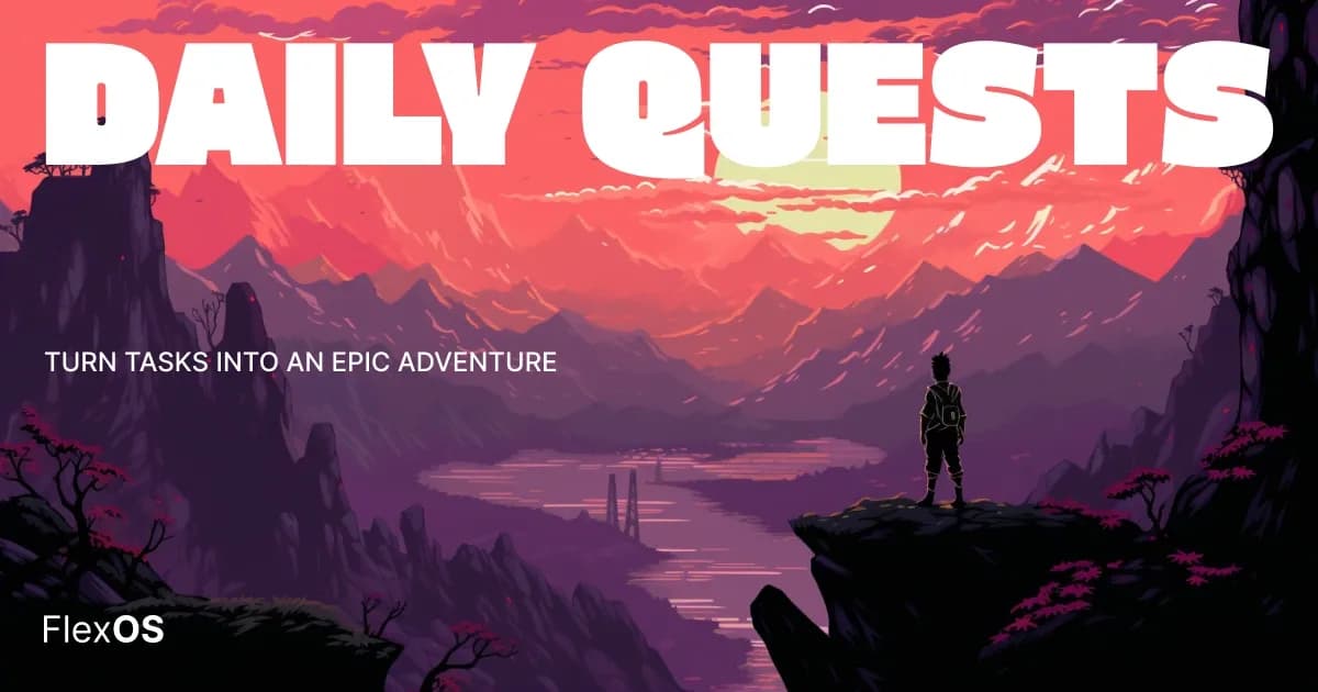 Daily Quest homepage screenshot — Turn tasks into quests with Daily Quests.