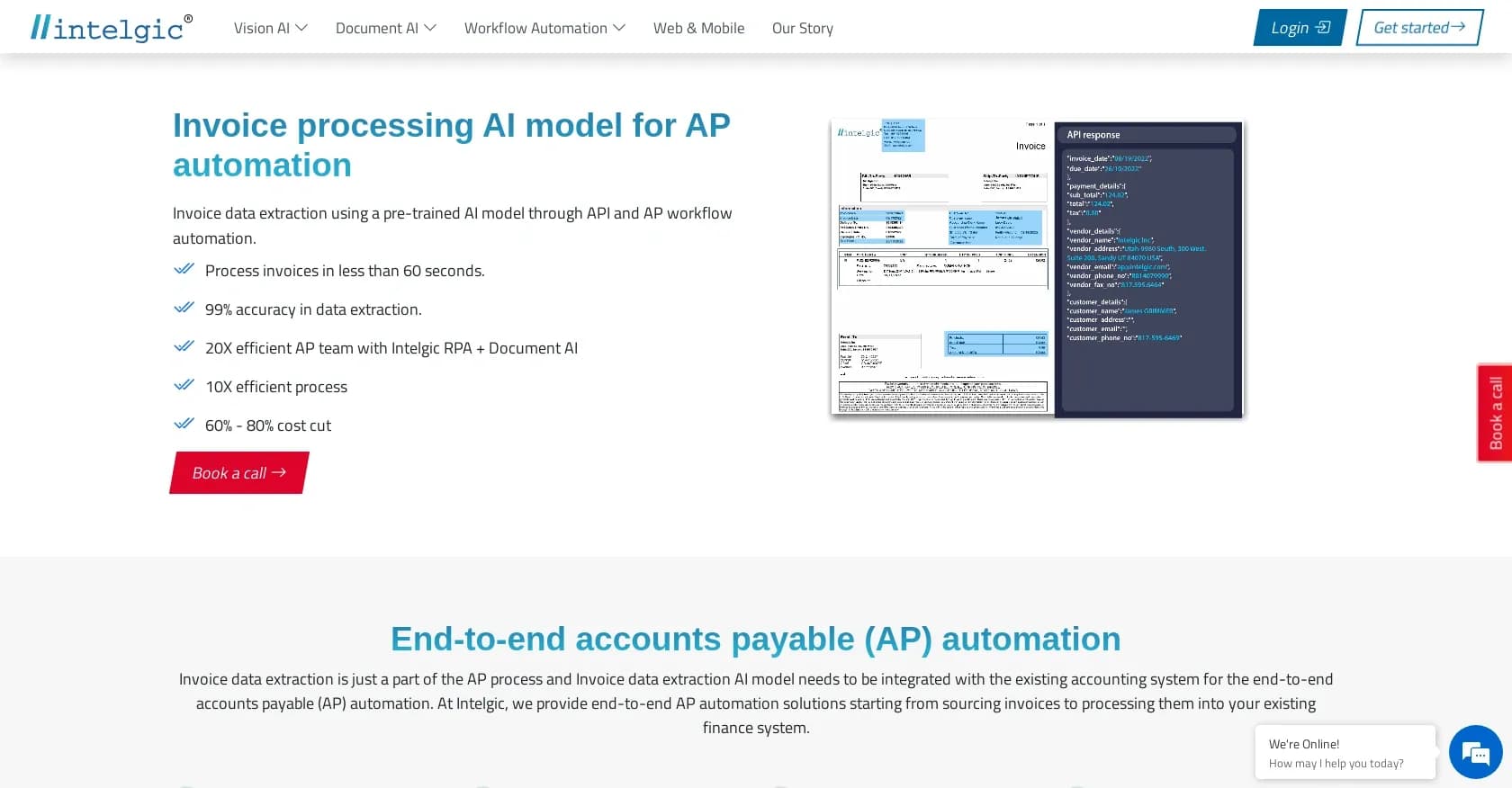 Doc Dog homepage screenshot — Streamline AP with AI-powered invoice OCR and automation.