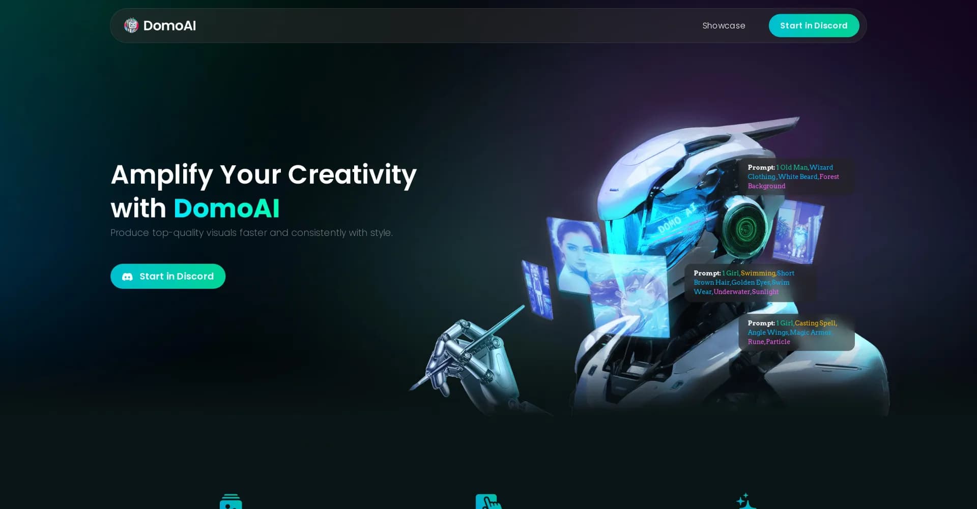 DomoAI homepage screenshot — Create stunning AI art in seconds