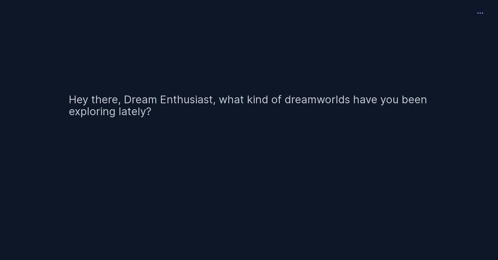 Dream Decoder homepage screenshot — Decode dream messages through conversation.