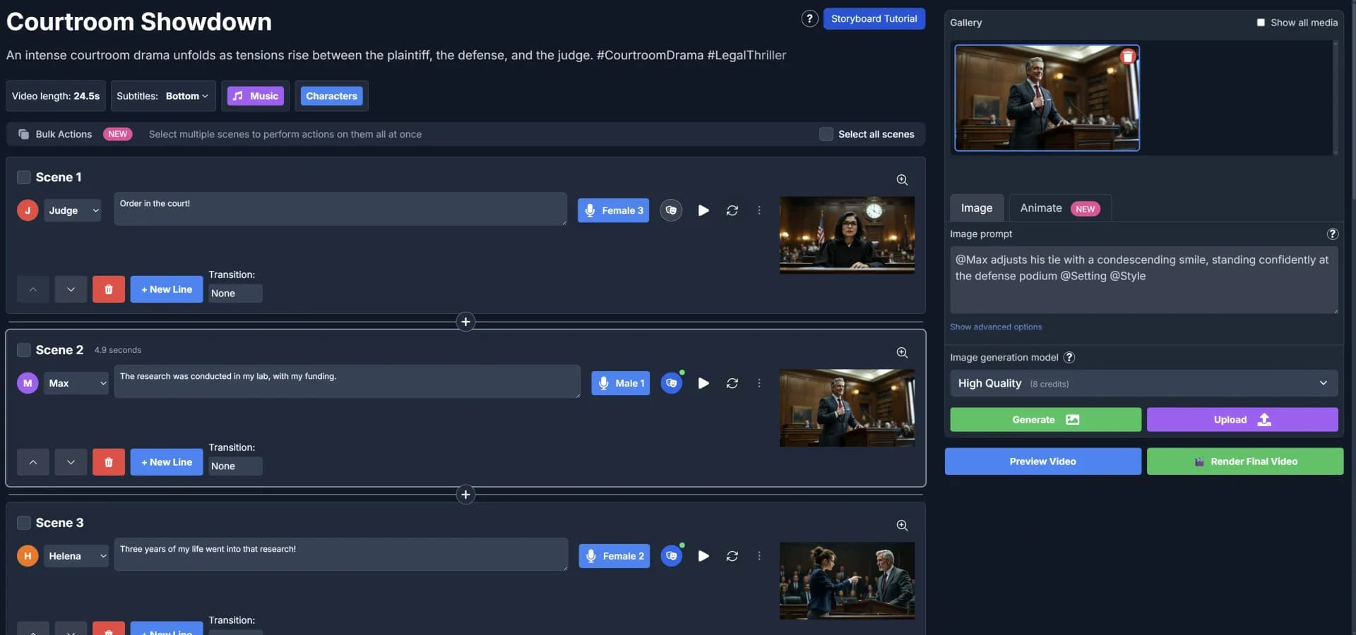 EasyVid homepage screenshot — An AI filmmaking studio for solo creators