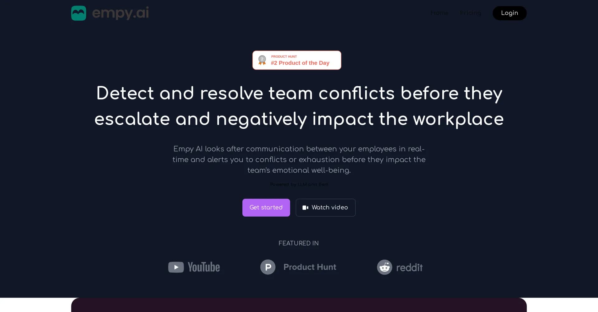 Empy homepage screenshot — Promote empathic language in Slack