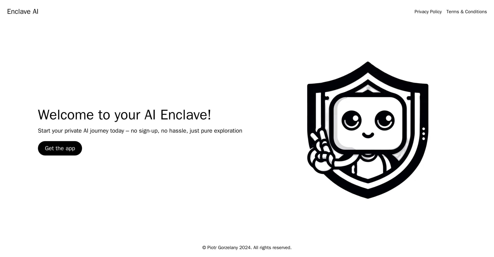 Enclave AI homepage screenshot — Your private AI playground, no strings attached.