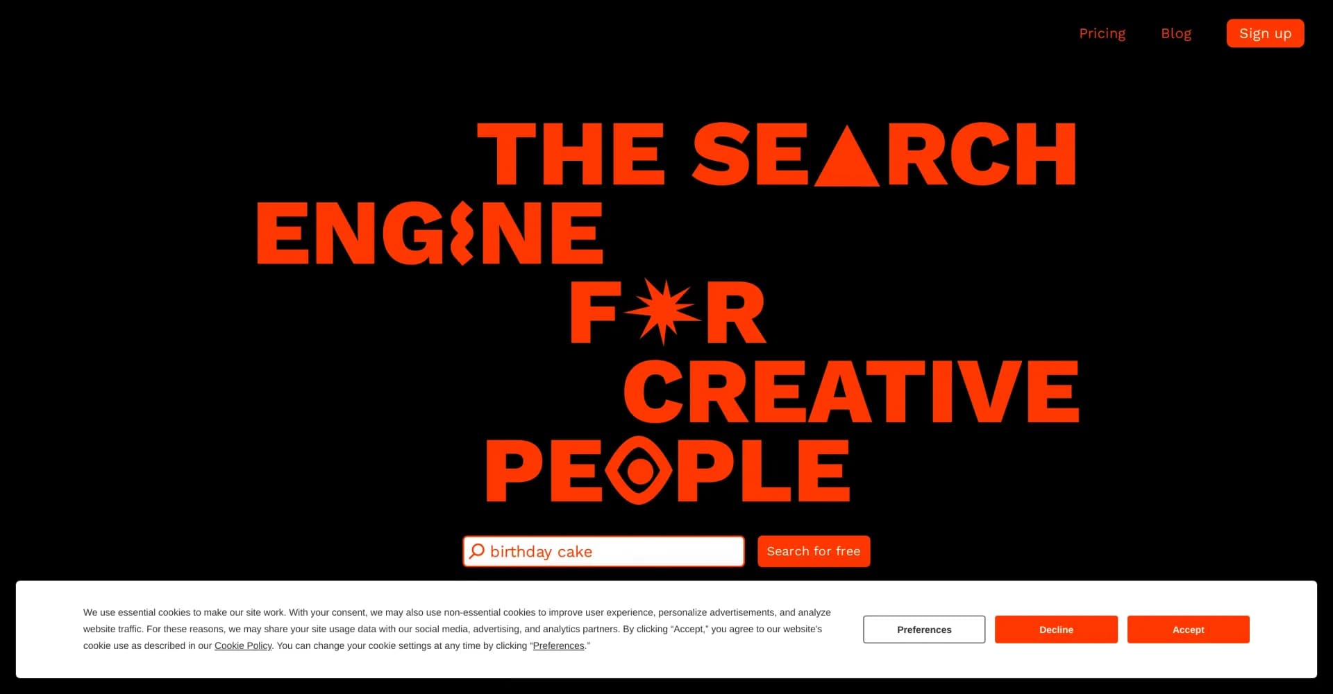 Flim homepage screenshot — Find the perfect image to express your ideas.