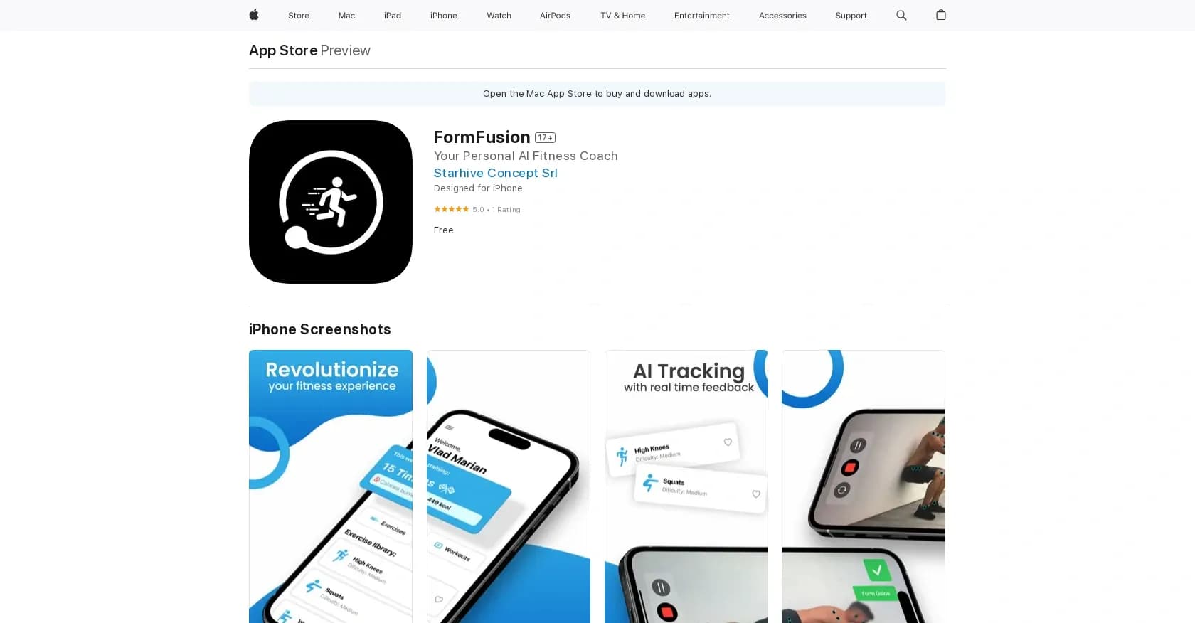 FormFusion homepage screenshot — Personalized fitness coaching for workouts