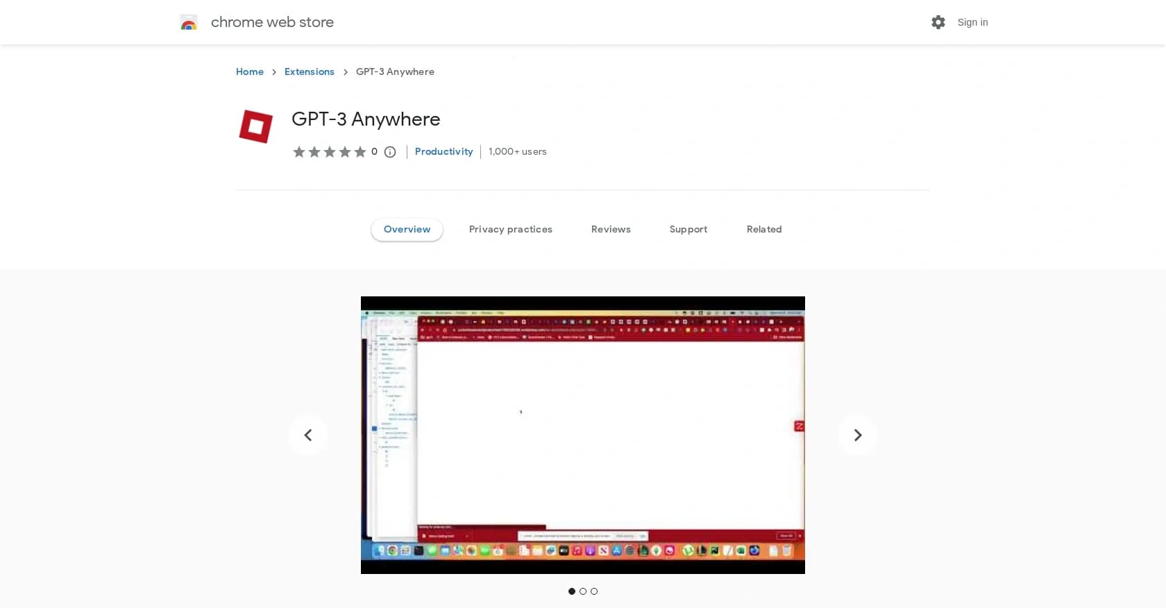 GPT-3 Anywhere homepage screenshot — Text generation for websites and blogs.