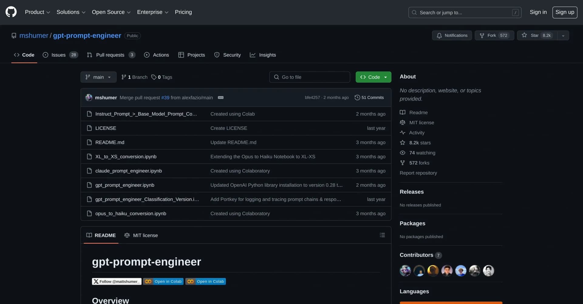 GPT Prompt Engineer homepage screenshot — AI-powered prompt engineering for GitHub