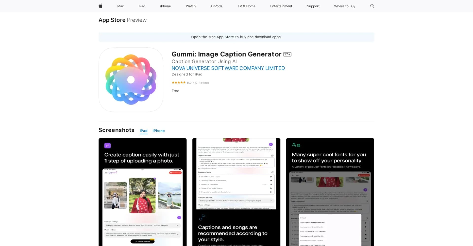 Gummi: Image Caption Generator homepage screenshot — AI-powered image captioning and music selection