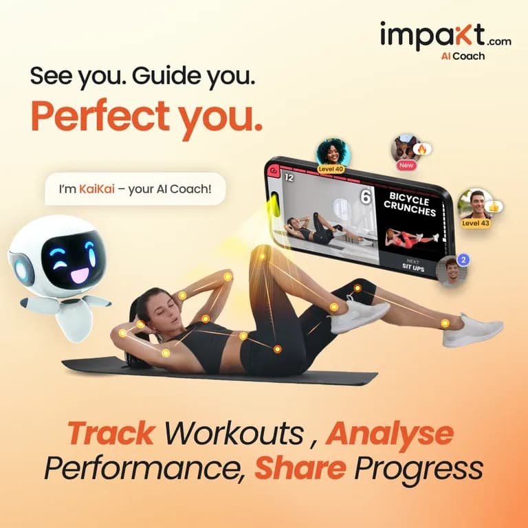AI Fitness Coach That Sees/Talks (Impakt)v0.15.2 homepage screenshot — AI Coach that can see you and talk to you.