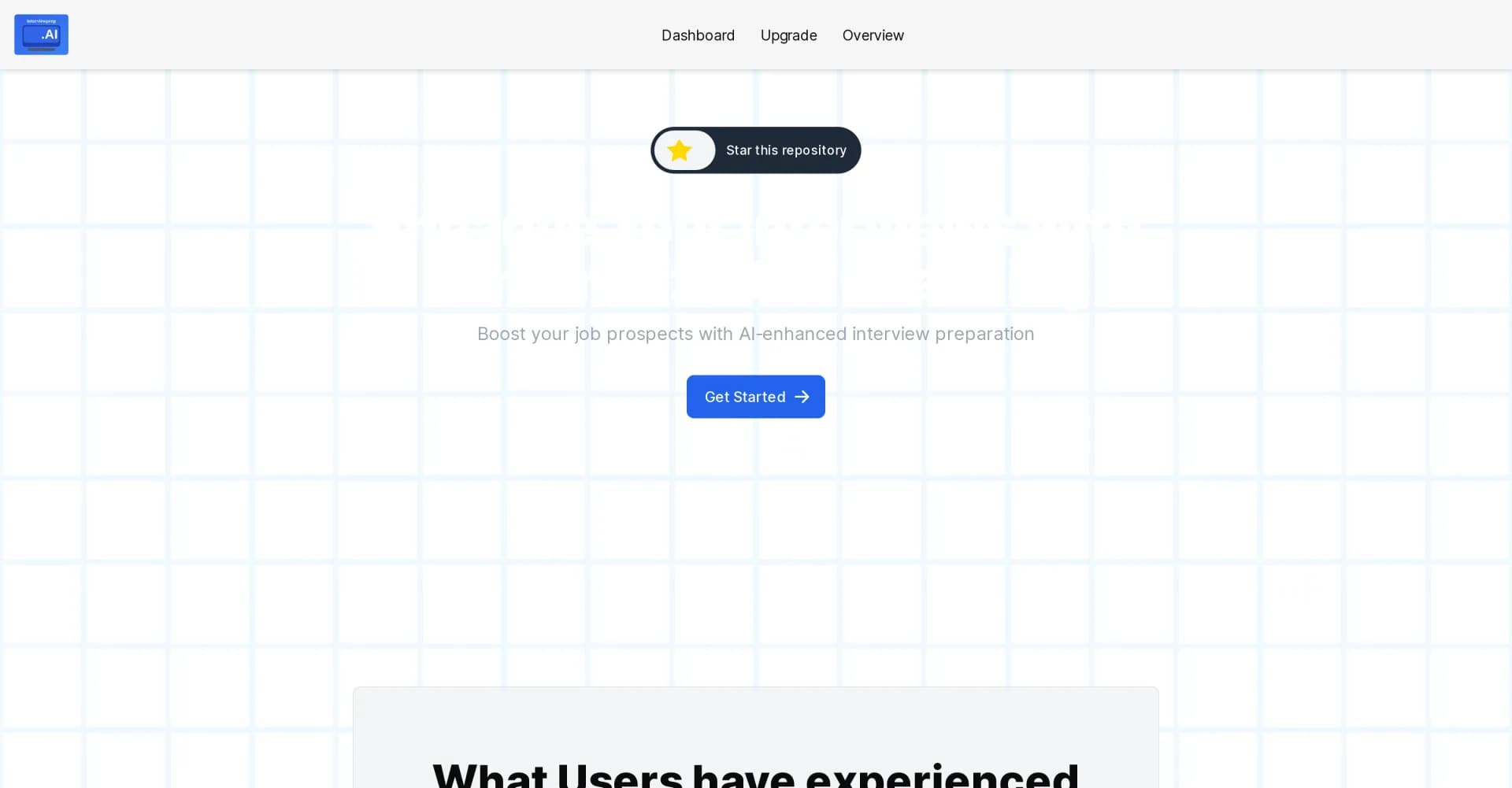Interviewprep AI homepage screenshot — Boost your job prospects with AI-powered interview coaching