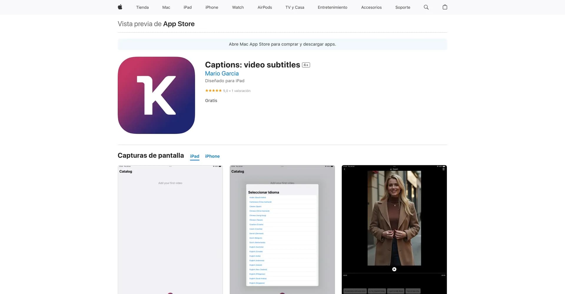 Kaption homepage screenshot — Create and customize subtitles effortlessly.