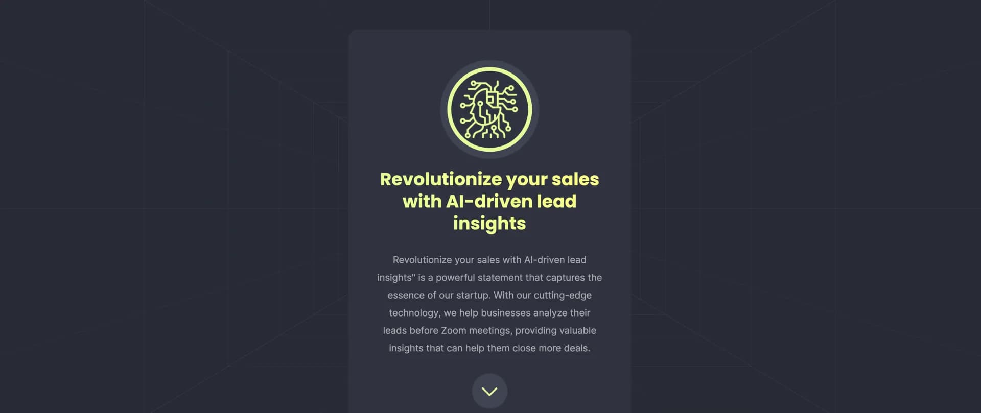 LeadMaster homepage screenshot — AI-driven lead insights for sales success.