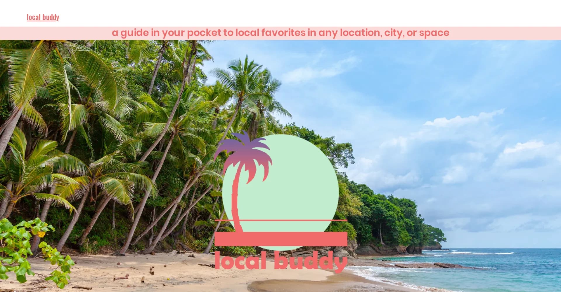 Local Buddy homepage screenshot — AI-powered local guide for global adventures