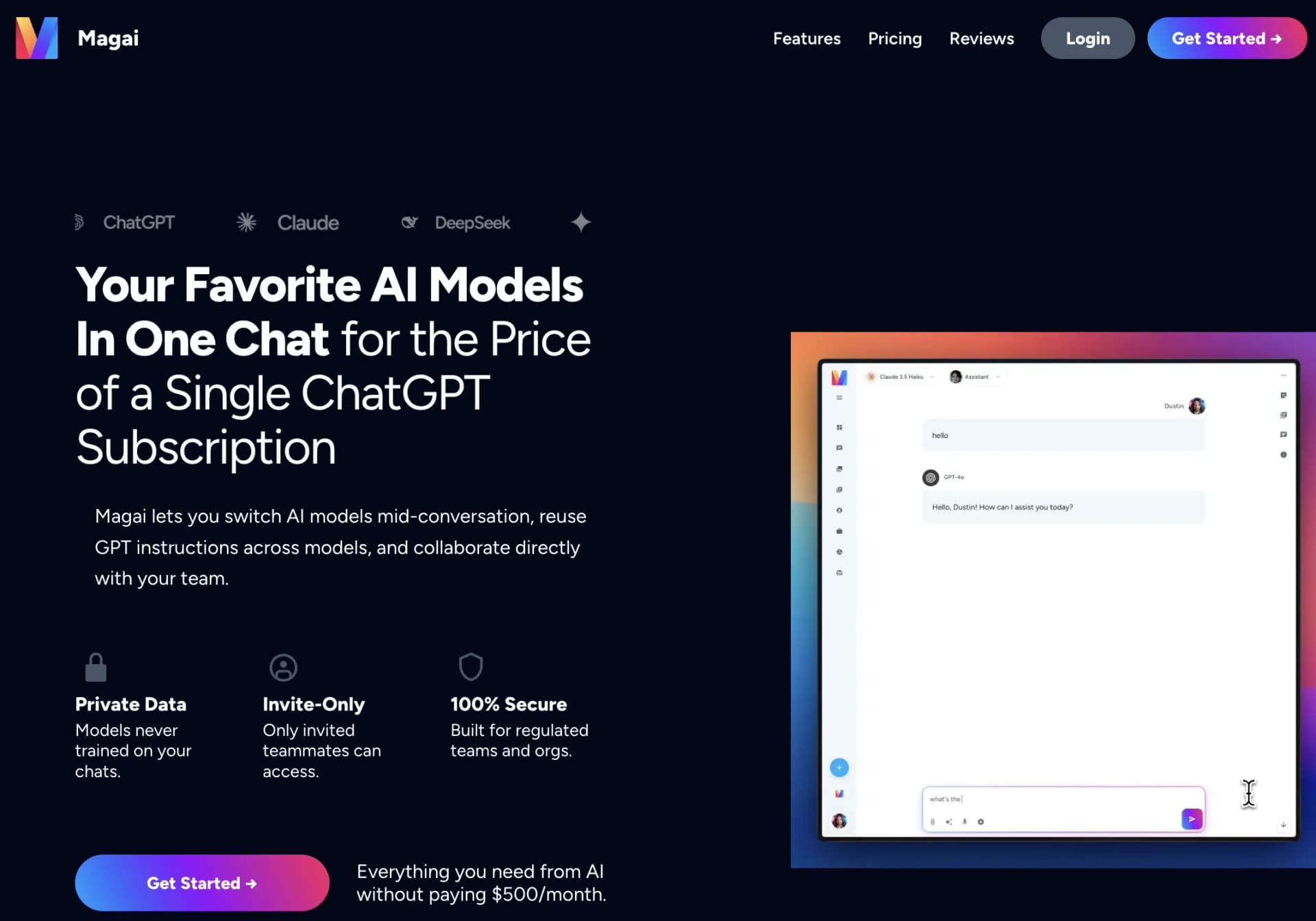 Magaiv3.0 homepage screenshot — All-in-one AI Platform