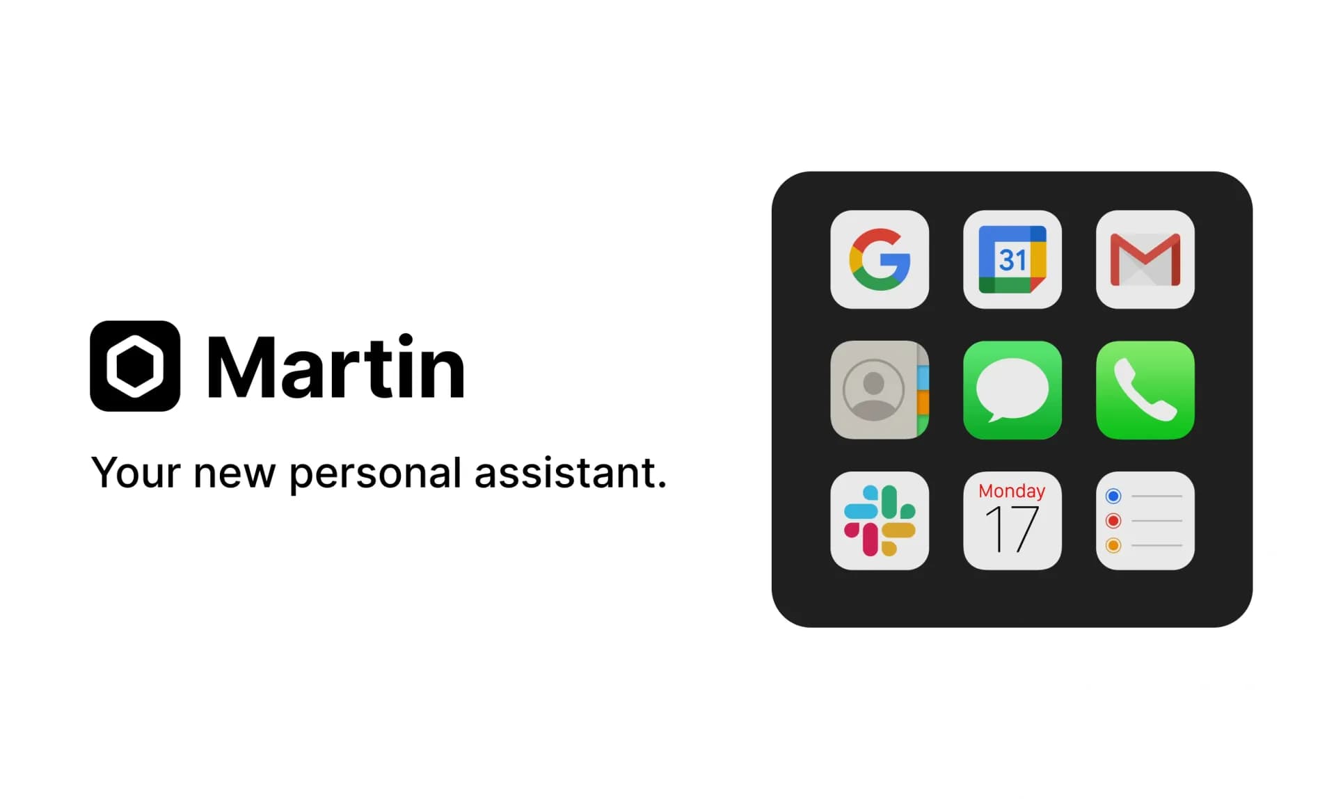 Martin homepage screenshot — Your own AI like Jarvis