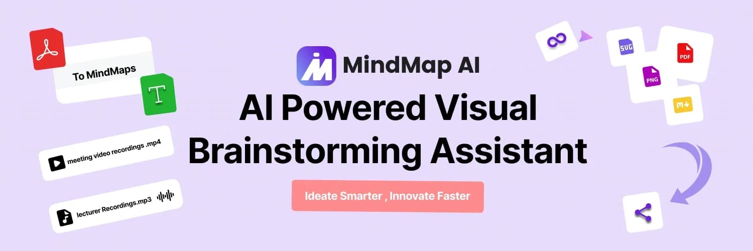 MindMap AI homepage screenshot — Create AI-powered mind maps instantly.