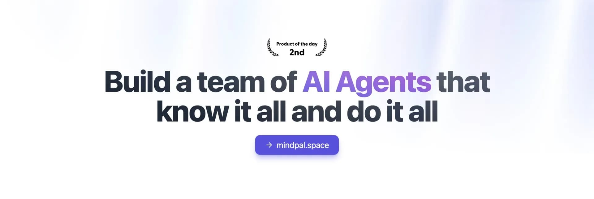 MindPal homepage screenshot — Build Your AI Workforce