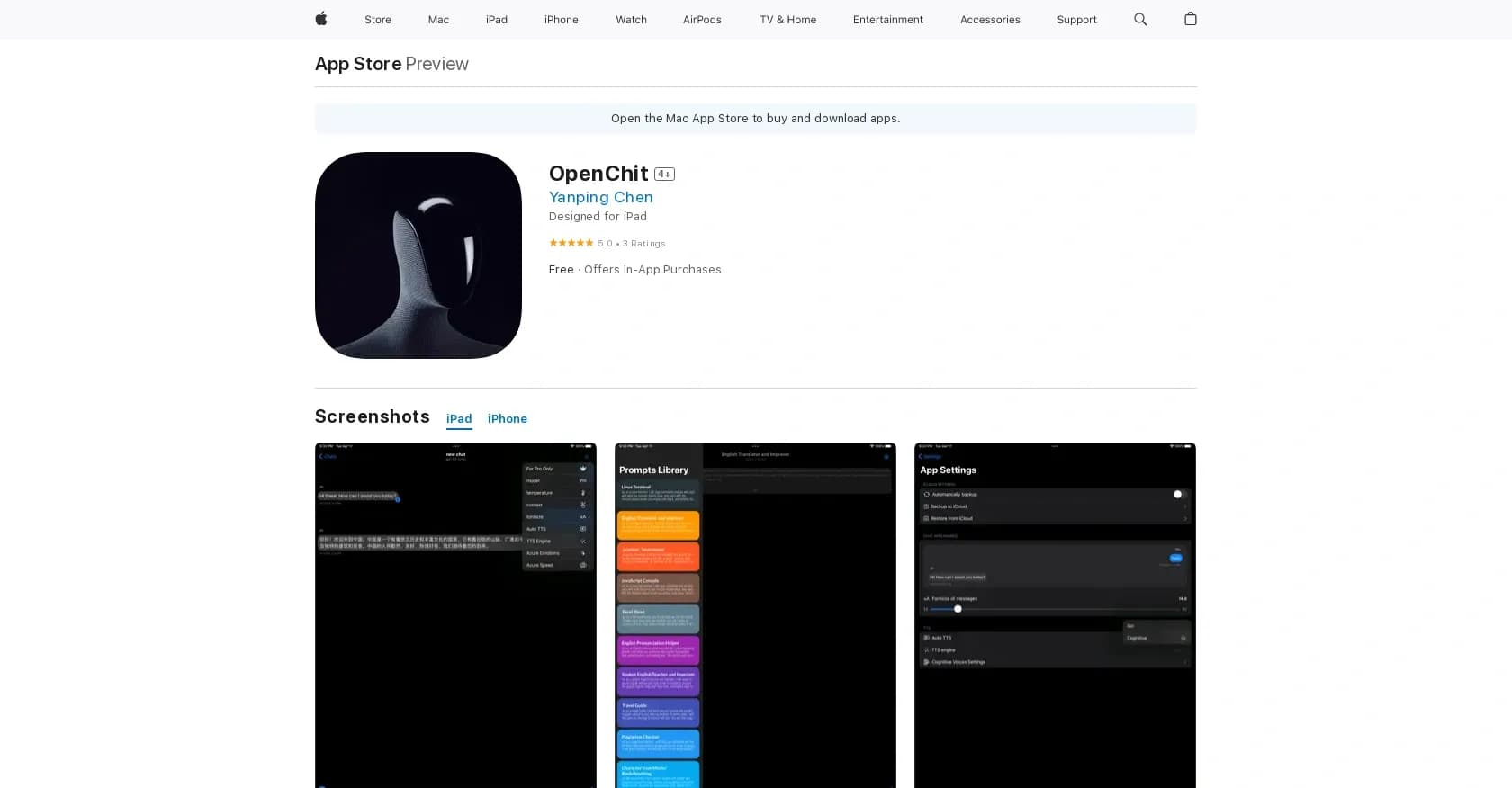 OpenChit homepage screenshot — Chatbot for human Q&A using natural language.