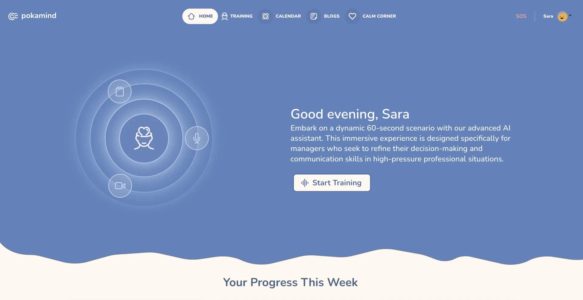 PokaMind homepage screenshot — Your Journey Towards Exceptional Leadership Starts Here