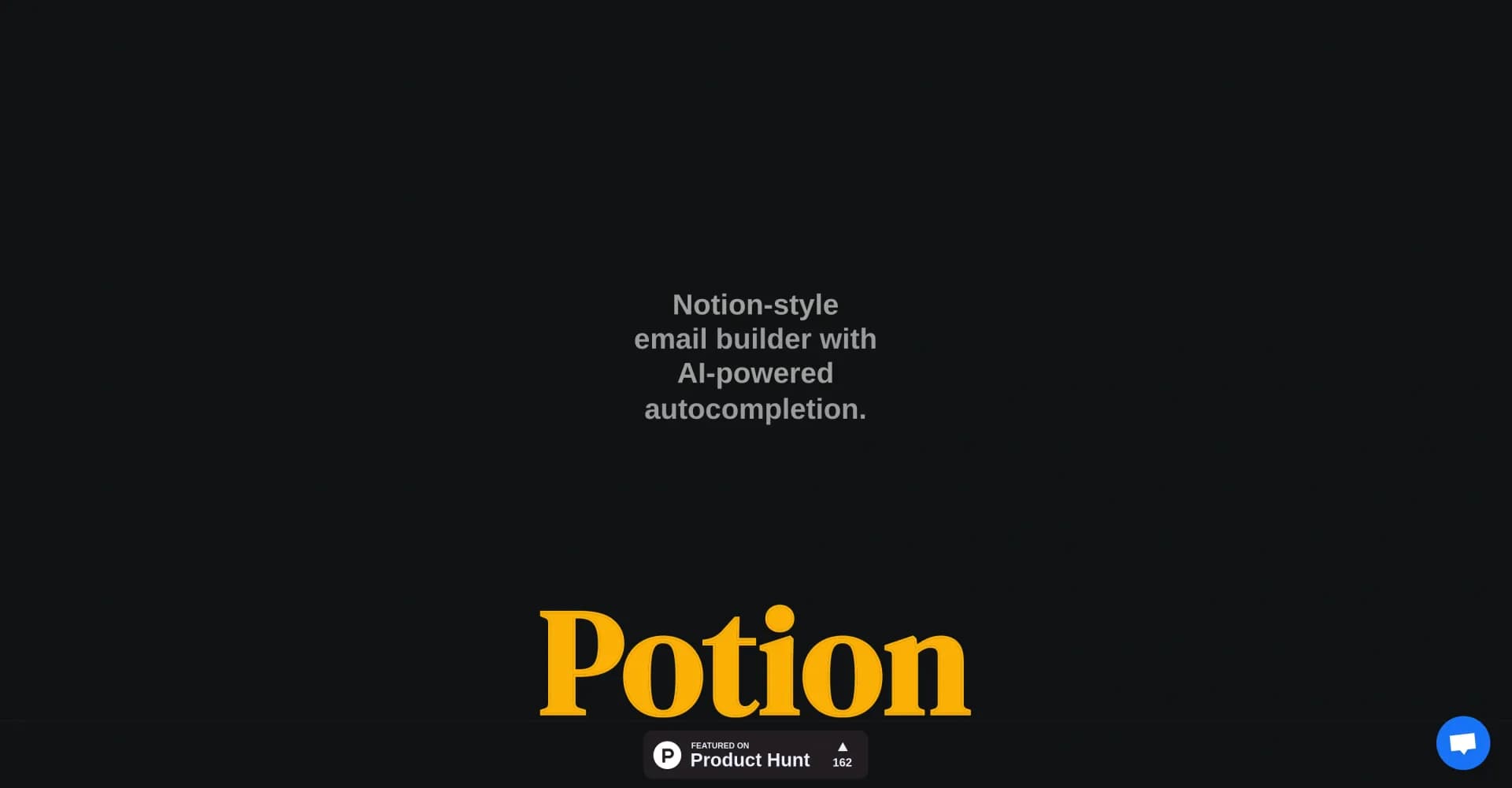 Potion homepage screenshot — Craft stylish emails with AI-powered ease.