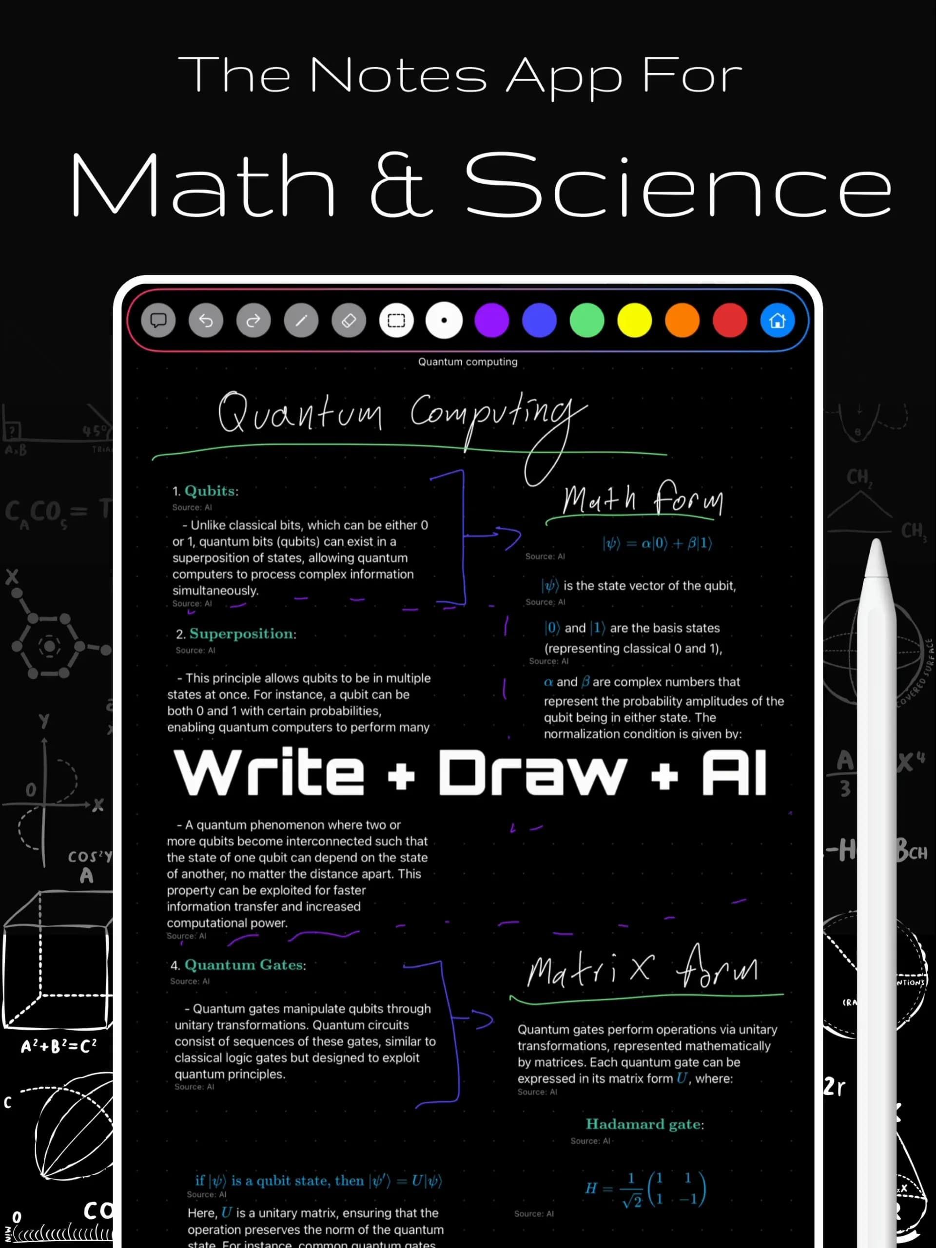 Qonqurv2 homepage screenshot — AI + Hand Written Math
