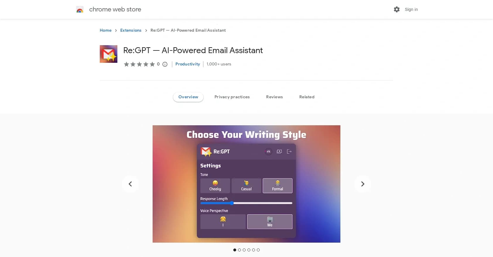 Re:GPT homepage screenshot — Enhanced email productivity with faster composition.