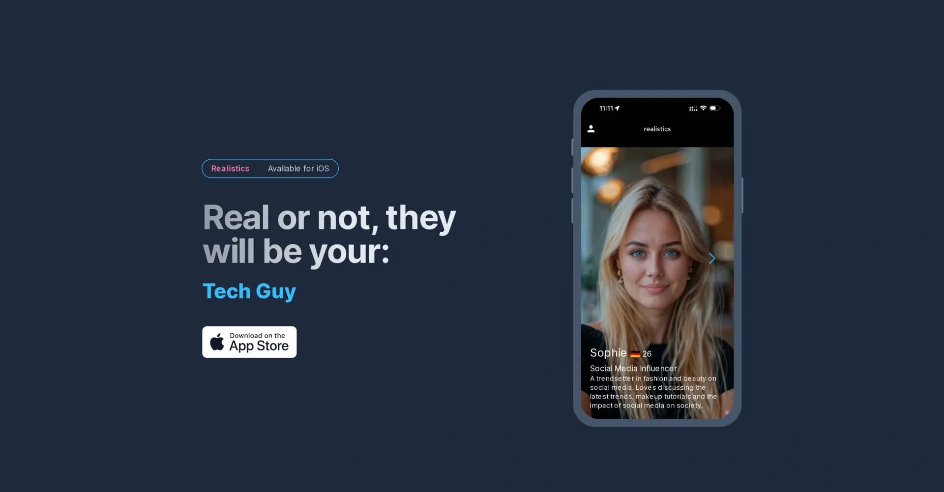 Realistics AI homepage screenshot — AI companions for every role in your life.