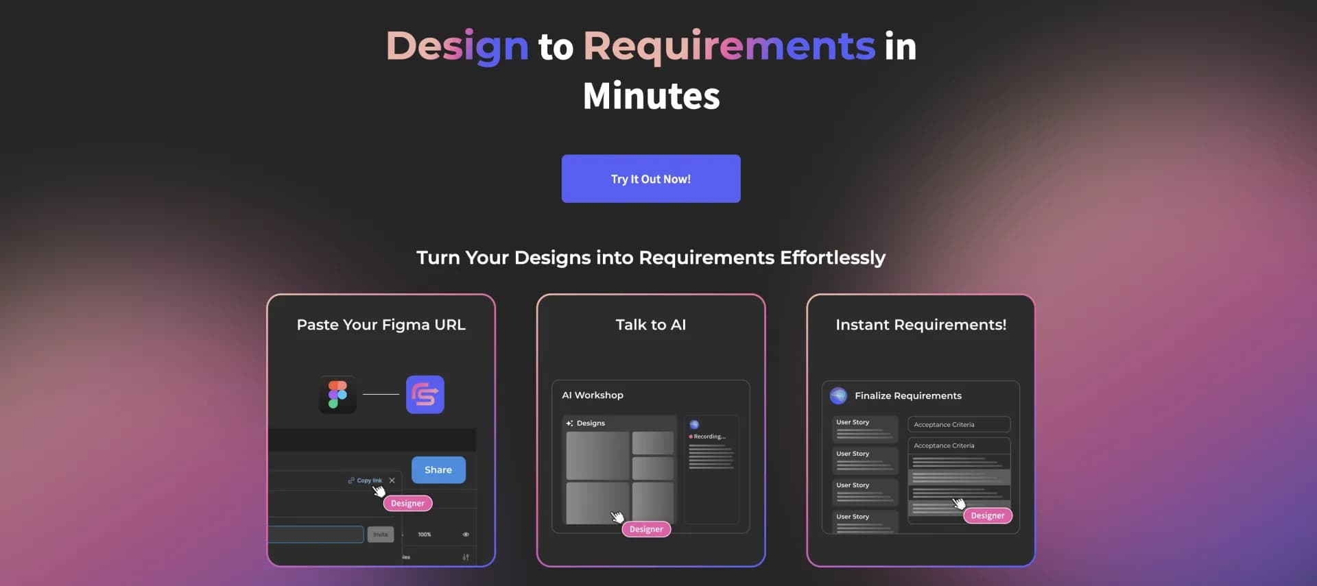 Reqops homepage screenshot — Accelerate software delivery with AI-powered communication.