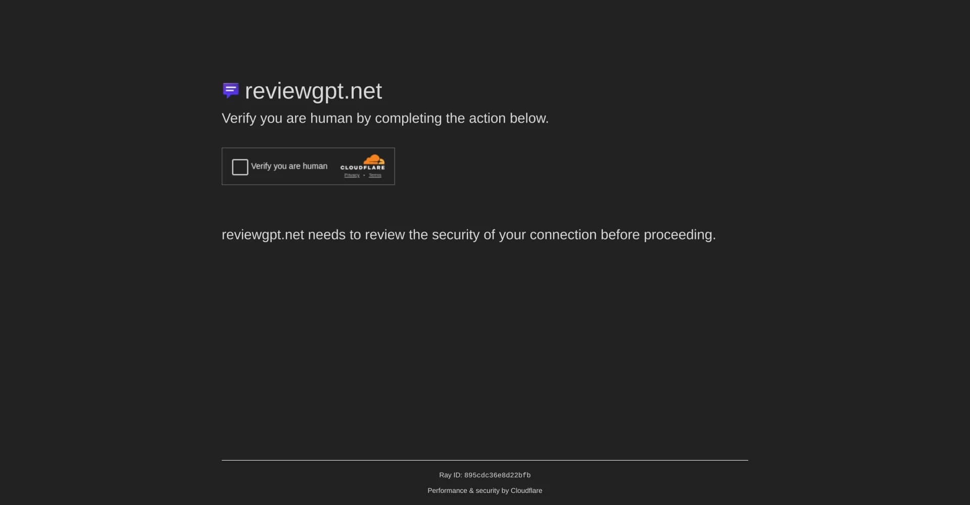 Reviewgpt homepage screenshot — AI-powered writing enhancement tool.