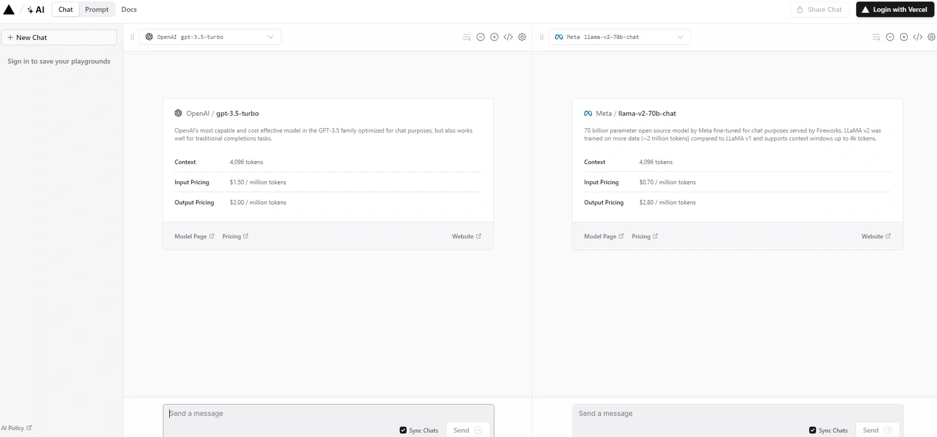 SDK vercel homepage screenshot — Streamline your workflow with AI-powered insights.
