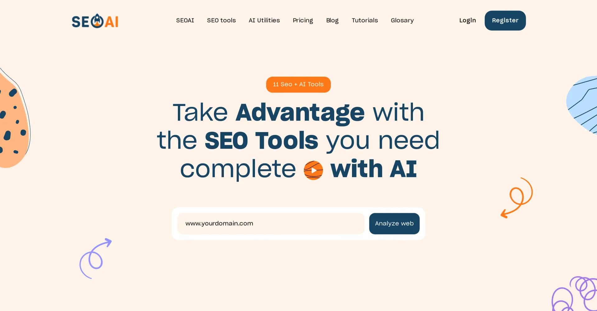 SEOai homepage screenshot — The ultimate tool to create the best SEO