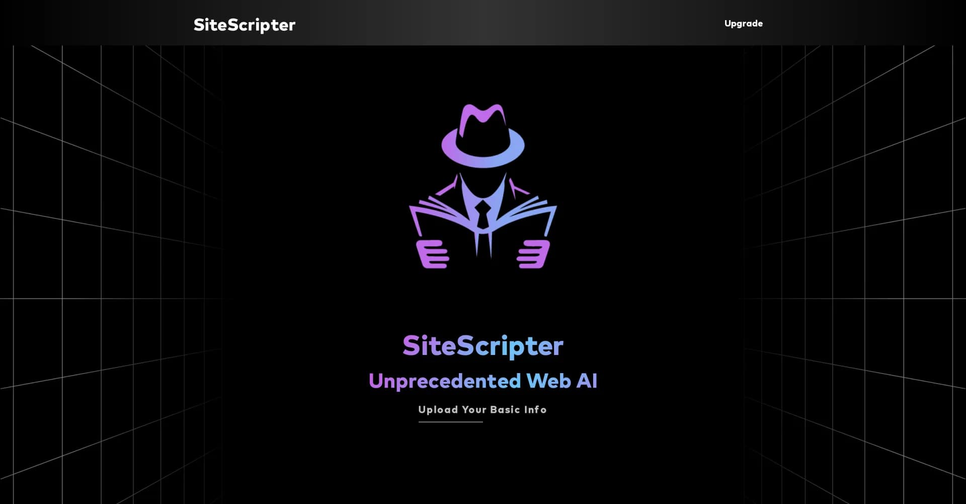 SiteScripter AI homepage screenshot — Revolutionize your browsing with smart automation.
