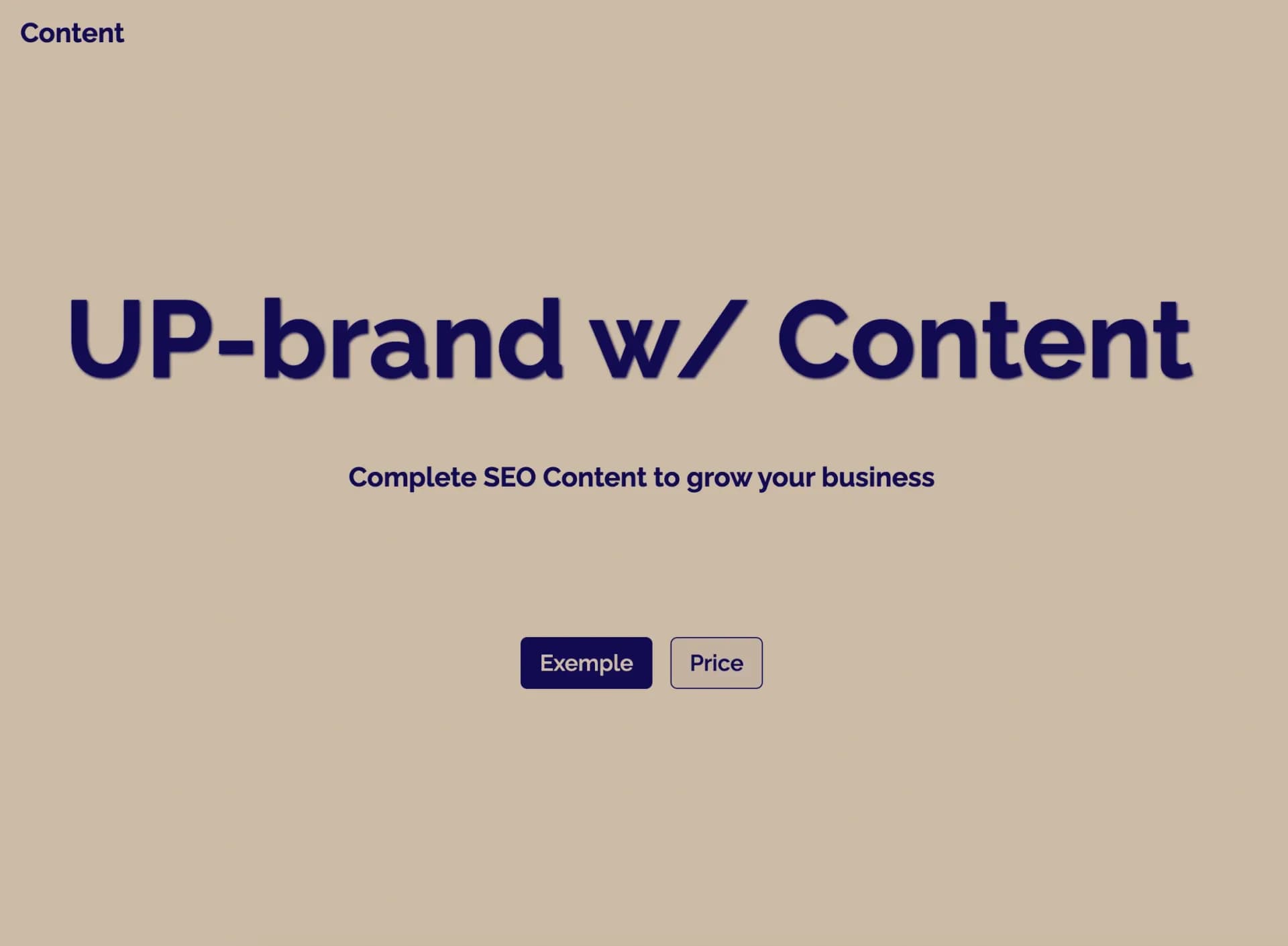 SpaceAI homepage screenshot — AI-powered content creation for business SEO