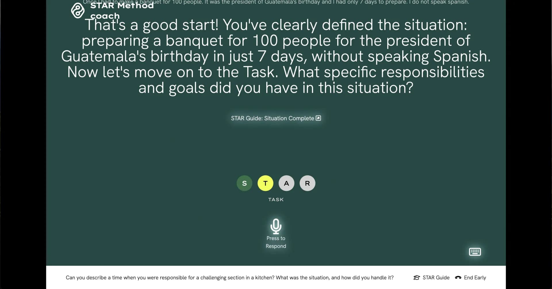 Star Method Coach homepage screenshot — STAR Method Coach teaches you to master behavioral interview