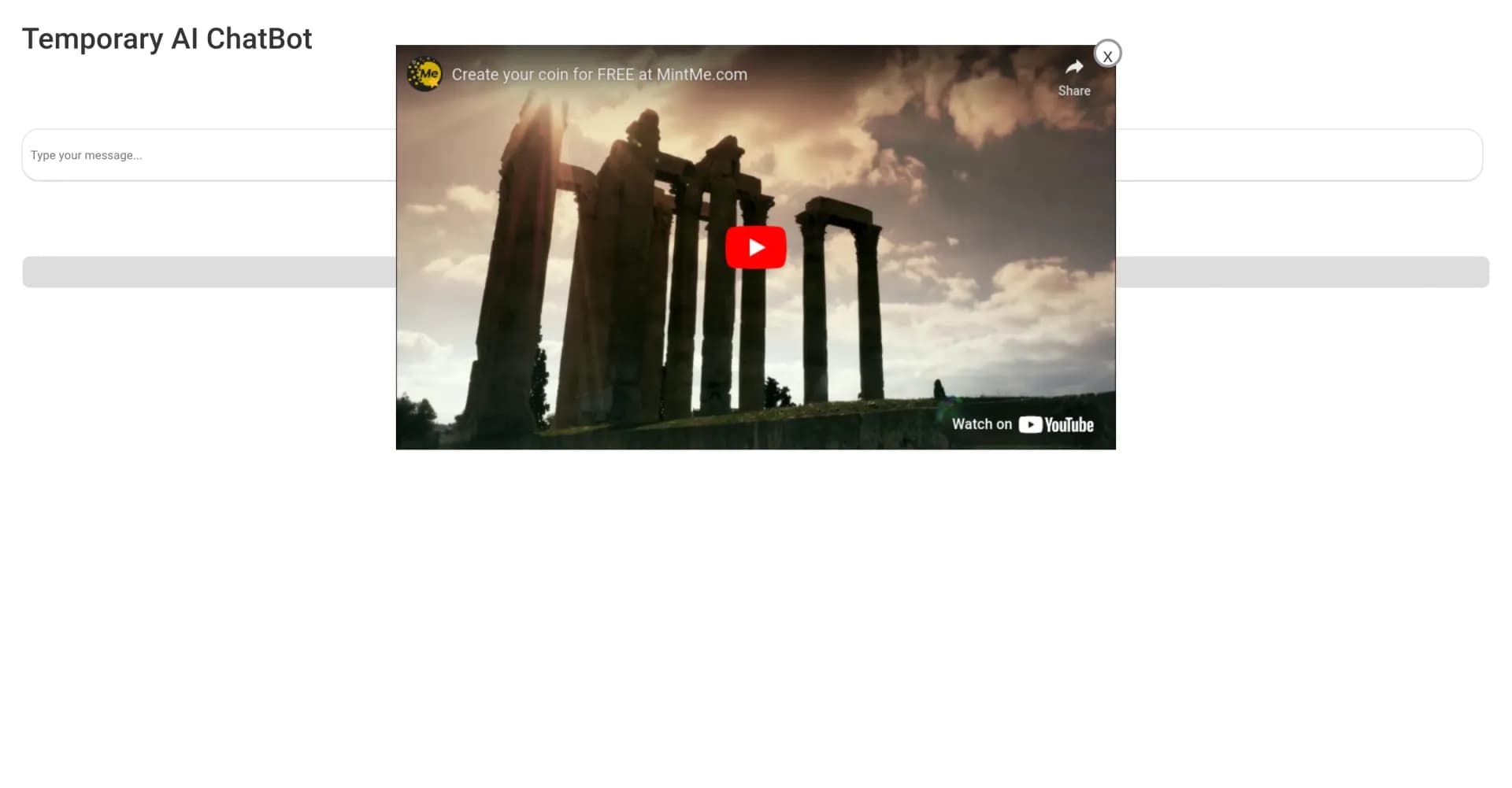 Temporary AI ChatBot - Gemini homepage screenshot — Instant AI chat assistance without registration