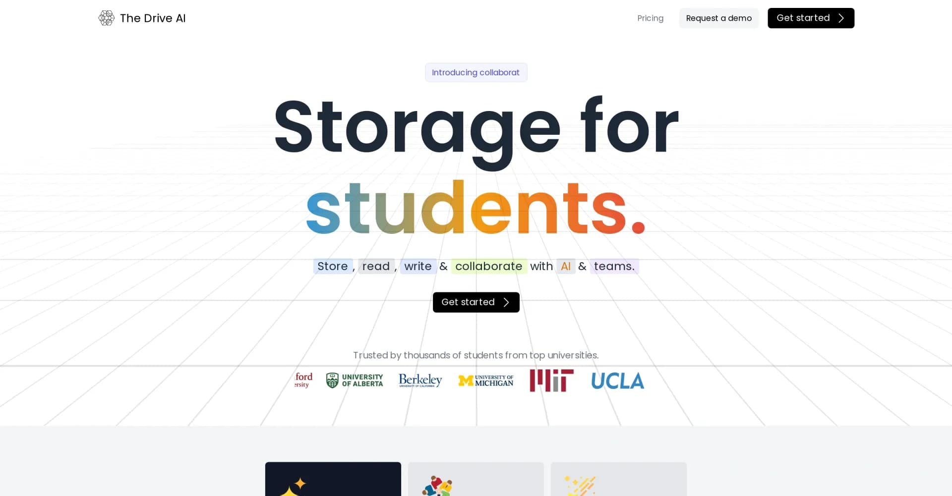 The Drive AI homepage screenshot — World's first agentic workspace