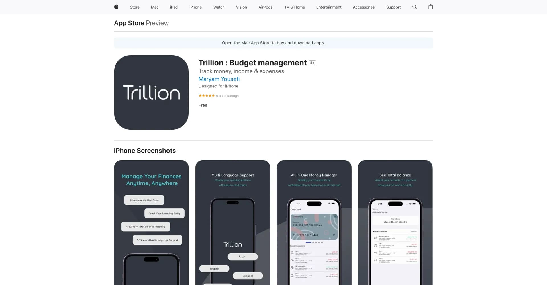 Trillion homepage screenshot — Master your finances with Trillion.