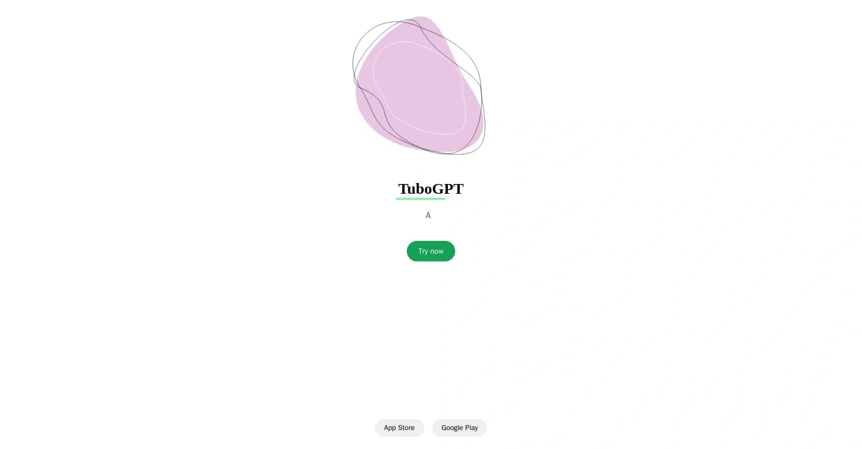 TuboGPT homepage screenshot — A superior ChatGPT client for mobile devices.