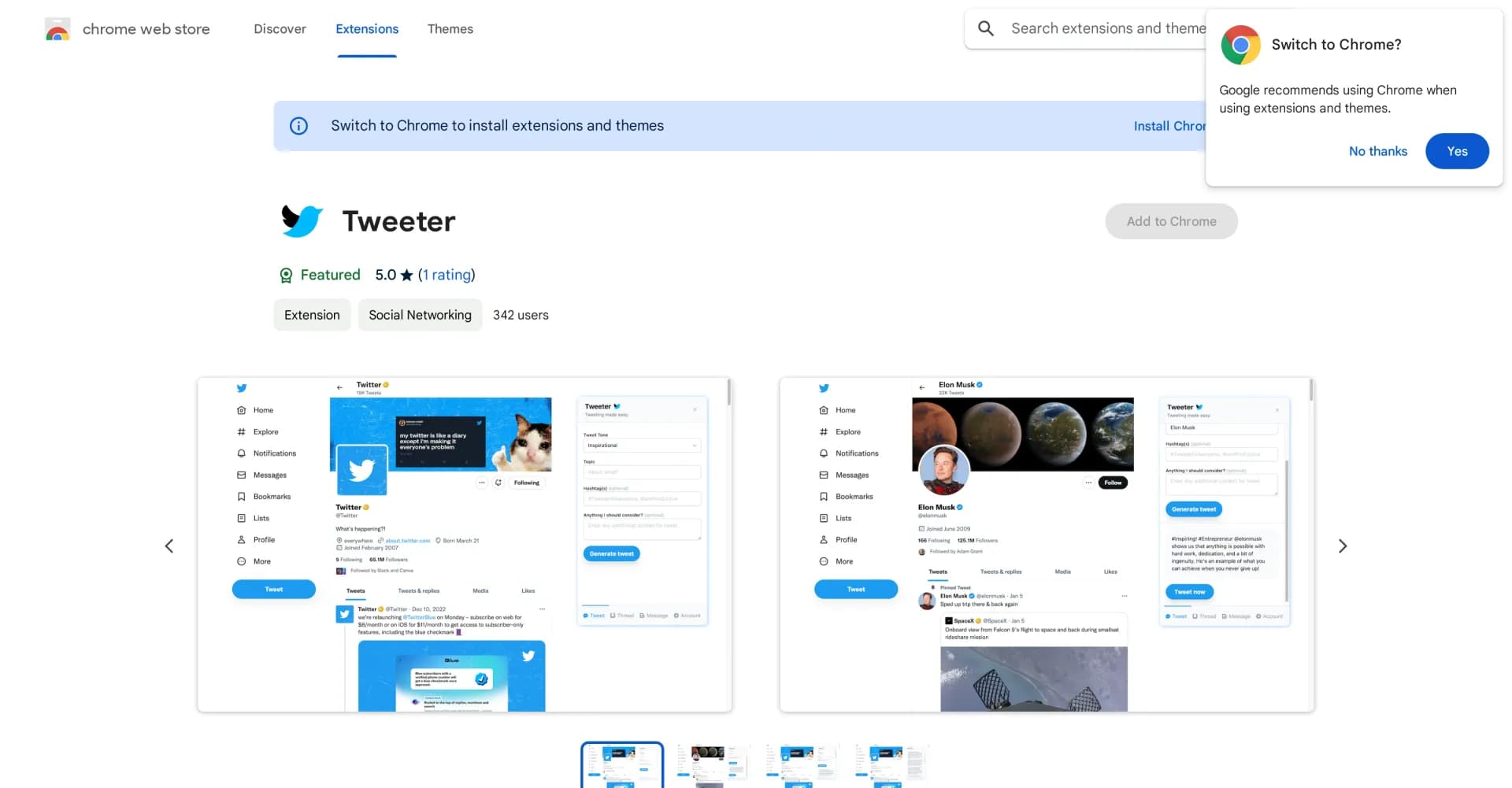 Tweeter homepage screenshot — Tweeting made easy with personalized and engaging content.