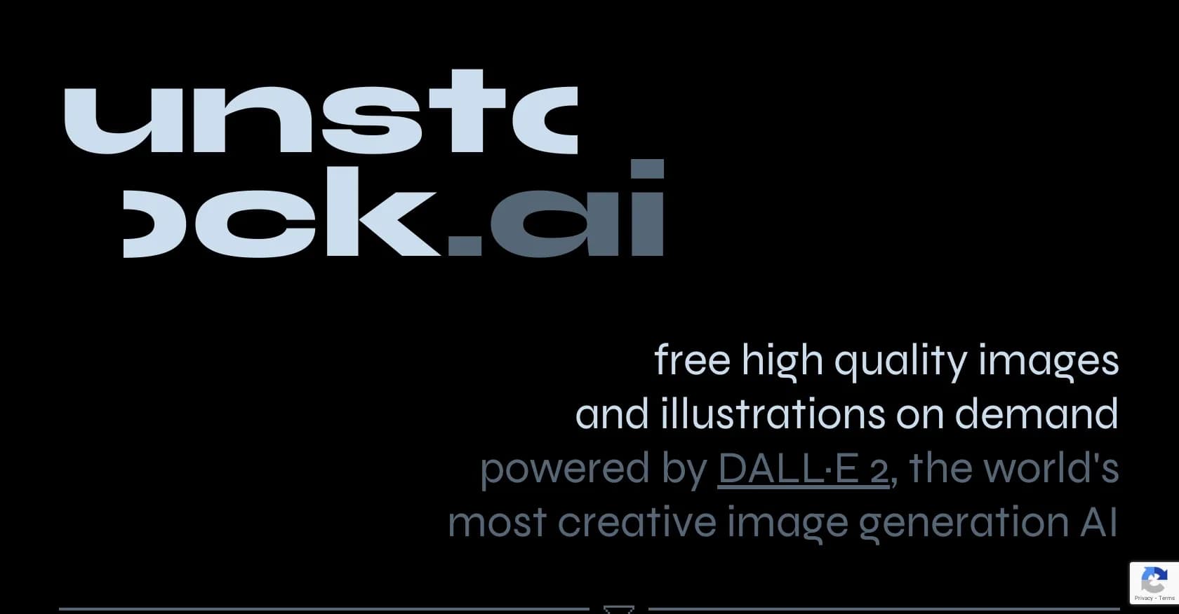 Unstock homepage screenshot — Generate custom stock images on demand with AI