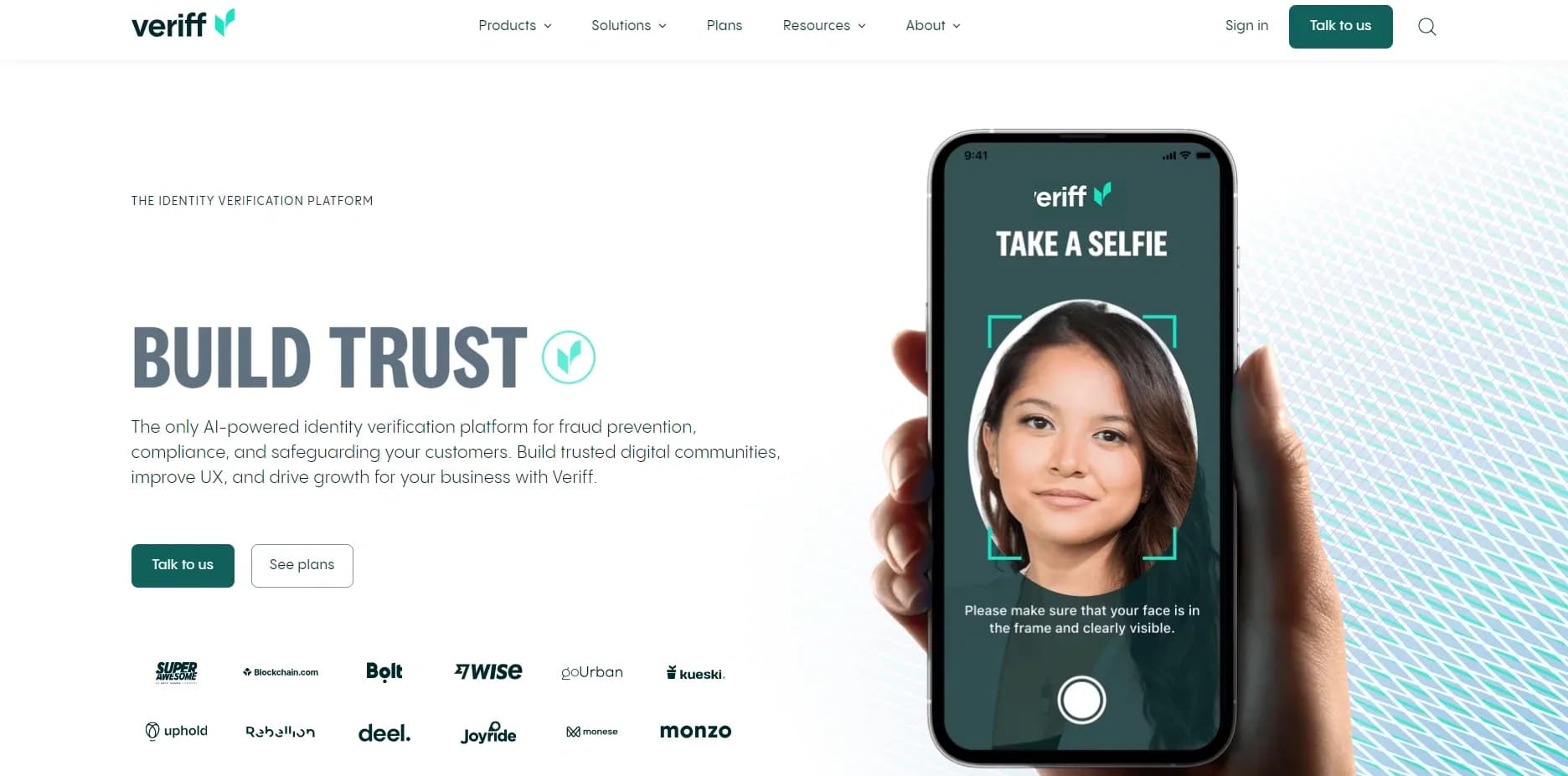 Veriff - Identity Verification and KYC homepage screenshot — AI-powered identity verification for trust. 15% off