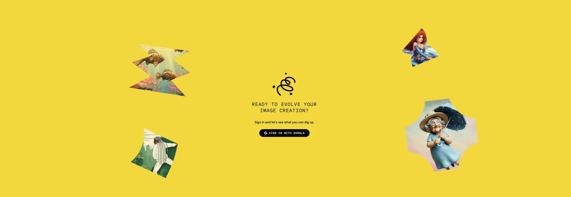 Google Whisk homepage screenshot — Evolve your image creation.